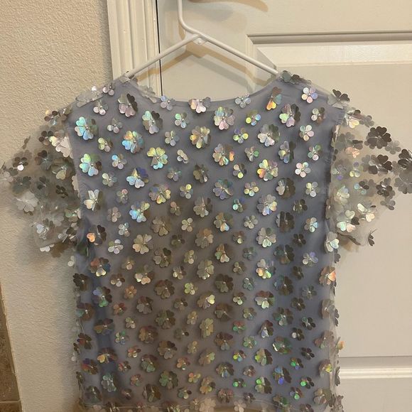 Lili Sidonio Silver Flowers Top - Picture 4 of 4